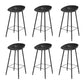 Industrial Counter Stool with Bucket Plastic Bar Stools for Restaurant Black 6 Piece Set Clearhalo 'Bar Furniture' 'Bar Stools' 'bar_stools' 'furn' 'furn_bar_stools' 'Furniture' 'Kitchen & Dining Furniture' 6220777