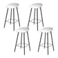Industrial Counter Stool with Bucket Plastic Bar Stools for Restaurant White 4 Piece Set Clearhalo 'Bar Furniture' 'Bar Stools' 'bar_stools' 'furn' 'furn_bar_stools' 'Furniture' 'Kitchen & Dining Furniture' 6220785
