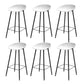 Industrial Counter Stool with Bucket Plastic Bar Stools for Restaurant White 6 Piece Set Clearhalo 'Bar Furniture' 'Bar Stools' 'bar_stools' 'furn' 'furn_bar_stools' 'Furniture' 'Kitchen & Dining Furniture' 6220787