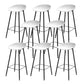 Industrial Counter Stool with Bucket Plastic Bar Stools for Restaurant White 8 Piece Set Clearhalo 'Bar Furniture' 'Bar Stools' 'bar_stools' 'furn' 'furn_bar_stools' 'Furniture' 'Kitchen & Dining Furniture' 6220789