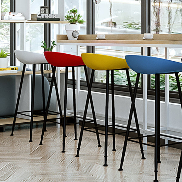 Industrial Counter Stool with Bucket Plastic Bar Stools for Restaurant Clearhalo 'Bar Furniture' 'Bar Stools' 'bar_stools' 'furn' 'furn_bar_stools' 'Furniture' 'Kitchen & Dining Furniture' 6220793