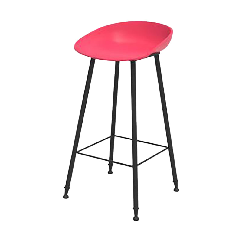 Industrial Counter Stool with Bucket Plastic Bar Stools for Restaurant Red 1 Piece Clearhalo 'Bar Furniture' 'Bar Stools' 'bar_stools' 'furn' 'furn_bar_stools' 'Furniture' 'Kitchen & Dining Furniture' 6220798