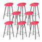 Industrial Counter Stool with Bucket Plastic Bar Stools for Restaurant Red 8 Piece Set Clearhalo 'Bar Furniture' 'Bar Stools' 'bar_stools' 'furn' 'furn_bar_stools' 'Furniture' 'Kitchen & Dining Furniture' 6220802