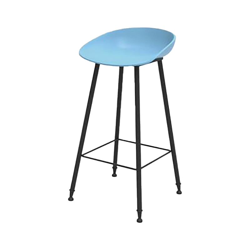 Industrial Counter Stool with Bucket Plastic Bar Stools for Restaurant Blue 1 Piece Clearhalo 'Bar Furniture' 'Bar Stools' 'bar_stools' 'furn' 'furn_bar_stools' 'Furniture' 'Kitchen & Dining Furniture' 6220803