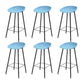 Industrial Counter Stool with Bucket Plastic Bar Stools for Restaurant Blue 6 Piece Set Clearhalo 'Bar Furniture' 'Bar Stools' 'bar_stools' 'furn' 'furn_bar_stools' 'Furniture' 'Kitchen & Dining Furniture' 6220806