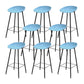 Industrial Counter Stool with Bucket Plastic Bar Stools for Restaurant Blue 8 Piece Set Clearhalo 'Bar Furniture' 'Bar Stools' 'bar_stools' 'furn' 'furn_bar_stools' 'Furniture' 'Kitchen & Dining Furniture' 6220807