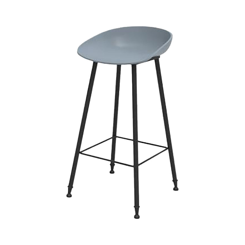 Industrial Counter Stool with Bucket Plastic Bar Stools for Restaurant Gray 1 Piece Clearhalo 'Bar Furniture' 'Bar Stools' 'bar_stools' 'furn' 'furn_bar_stools' 'Furniture' 'Kitchen & Dining Furniture' 6220808