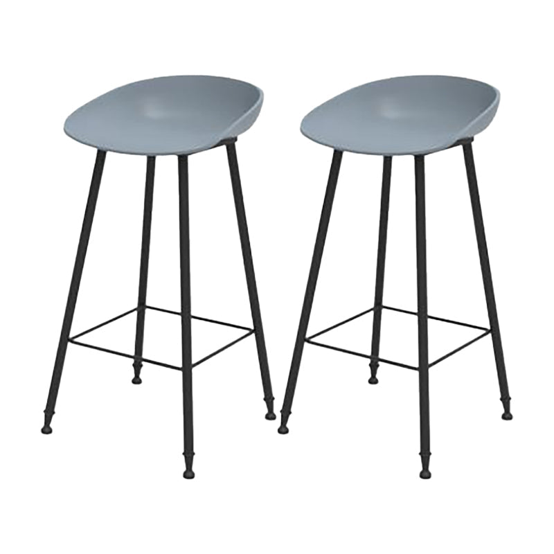Industrial Counter Stool with Bucket Plastic Bar Stools for Restaurant Gray 2 Piece Set Clearhalo 'Bar Furniture' 'Bar Stools' 'bar_stools' 'furn' 'furn_bar_stools' 'Furniture' 'Kitchen & Dining Furniture' 6220809