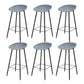 Industrial Counter Stool with Bucket Plastic Bar Stools for Restaurant Gray 6 Piece Set Clearhalo 'Bar Furniture' 'Bar Stools' 'bar_stools' 'furn' 'furn_bar_stools' 'Furniture' 'Kitchen & Dining Furniture' 6220811