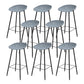 Industrial Counter Stool with Bucket Plastic Bar Stools for Restaurant Gray 8 Piece Set Clearhalo 'Bar Furniture' 'Bar Stools' 'bar_stools' 'furn' 'furn_bar_stools' 'Furniture' 'Kitchen & Dining Furniture' 6220812