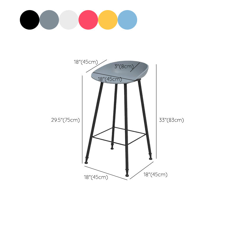 Industrial Counter Stool with Bucket Plastic Bar Stools for Restaurant Clearhalo 'Bar Furniture' 'Bar Stools' 'bar_stools' 'furn' 'furn_bar_stools' 'Furniture' 'Kitchen & Dining Furniture' 6220814