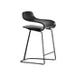 Backrest Armless Counter Stool Modern Iron Bar Stool with Plastic Cushion Black 1 Piece Clearhalo 'Bar Furniture' 'Bar Stools' 'bar_stools' 'furn' 'furn_bar_stools' 'Furniture' 'Kitchen & Dining Furniture' 6220848