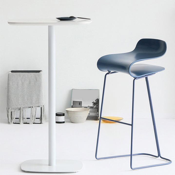 Backrest Armless Counter Stool Modern Iron Bar Stool with Plastic Cushion Clearhalo 'Bar Furniture' 'Bar Stools' 'bar_stools' 'furn' 'furn_bar_stools' 'Furniture' 'Kitchen & Dining Furniture' 6220851