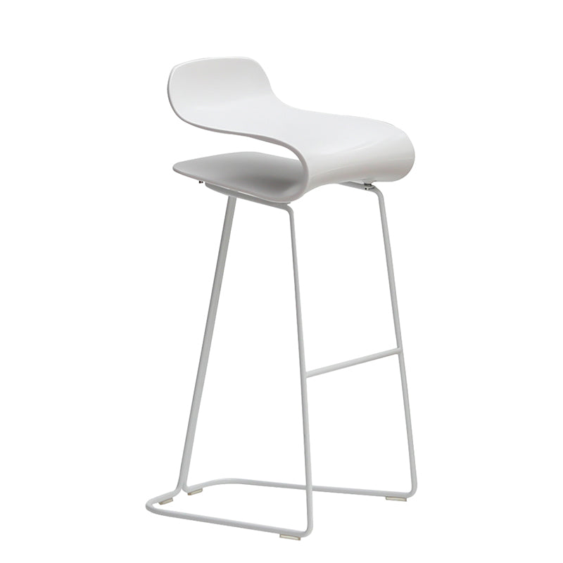 Backrest Armless Counter Stool Modern Iron Bar Stool with Plastic Cushion Clearhalo 'Bar Furniture' 'Bar Stools' 'bar_stools' 'furn' 'furn_bar_stools' 'Furniture' 'Kitchen & Dining Furniture' 6220855