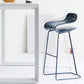 Backrest Armless Counter Stool Modern Iron Bar Stool with Plastic Cushion Clearhalo 'Bar Furniture' 'Bar Stools' 'bar_stools' 'furn' 'furn_bar_stools' 'Furniture' 'Kitchen & Dining Furniture' 6220869