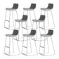 Modern Backrest Armless Counter Stool Iron High Stool with Plastic Cushion