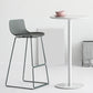 Modern Backrest Armless Counter Stool Iron High Stool with Plastic Cushion