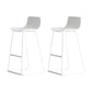 Modern Backrest Armless Counter Stool Iron High Stool with Plastic Cushion
