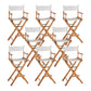 Industrial Backrest Arm Counter Stool Solid Wood Bar Stool with Canvas Cushion White 8 Piece Set Clearhalo 'Bar Furniture' 'Bar Stools' 'bar_stools' 'furn' 'furn_bar_stools' 'Furniture' 'Kitchen & Dining Furniture' 6220913