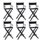 Industrial Backrest Arm Counter Stool Solid Wood Bar Stool with Canvas Cushion Black 6 Piece Set Clearhalo 'Bar Furniture' 'Bar Stools' 'bar_stools' 'furn' 'furn_bar_stools' 'Furniture' 'Kitchen & Dining Furniture' 6220919