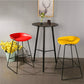 Tabouret de comptoir sans accoudoirs à dossier moderne, haut en métal avec coussin en plastique