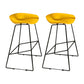 Tabouret de comptoir sans accoudoirs à dossier moderne, haut en métal avec coussin en plastique