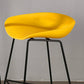 Tabouret de comptoir sans accoudoirs à dossier moderne, haut en métal avec coussin en plastique