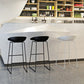 Tabouret de comptoir sans accoudoirs à dossier moderne, haut en métal avec coussin en plastique