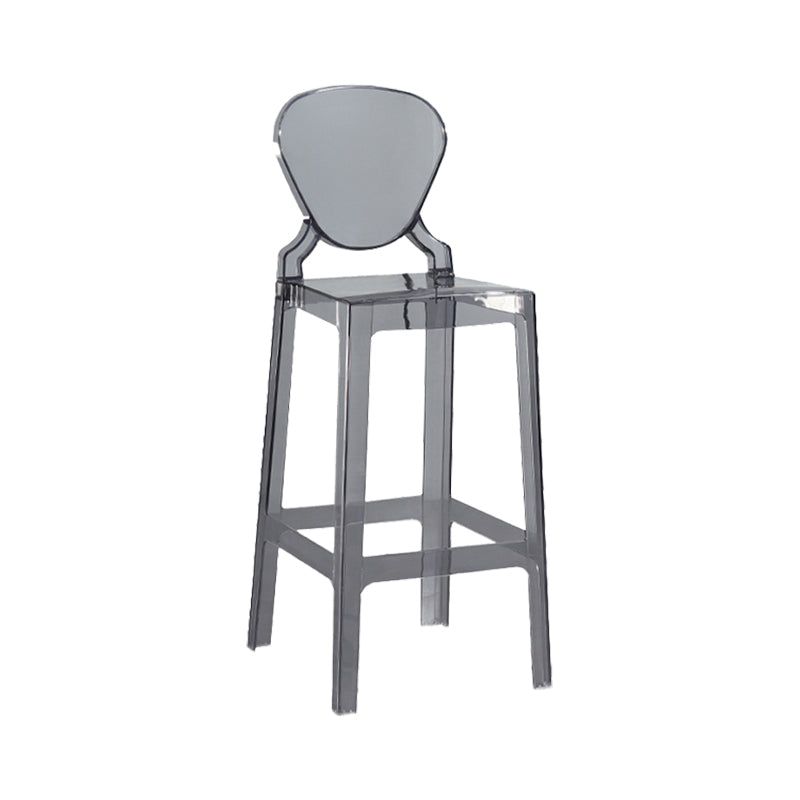 Taburete de bar plástico sin brazos del respaldo industrial del taburete con 4 patas