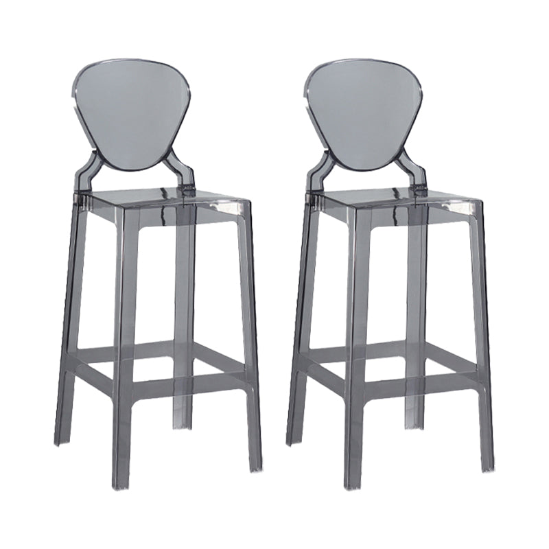 Taburete de bar plástico sin brazos del respaldo industrial del taburete con 4 patas