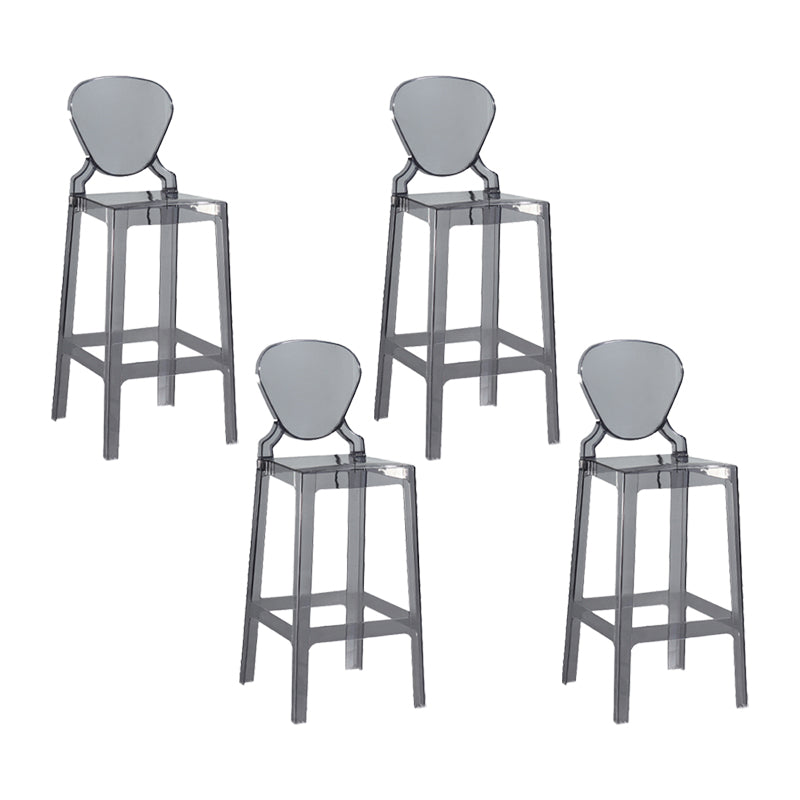 Taburete de bar plástico sin brazos del respaldo industrial del taburete con 4 patas
