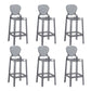 Taburete de bar plástico sin brazos del respaldo industrial del taburete con 4 patas