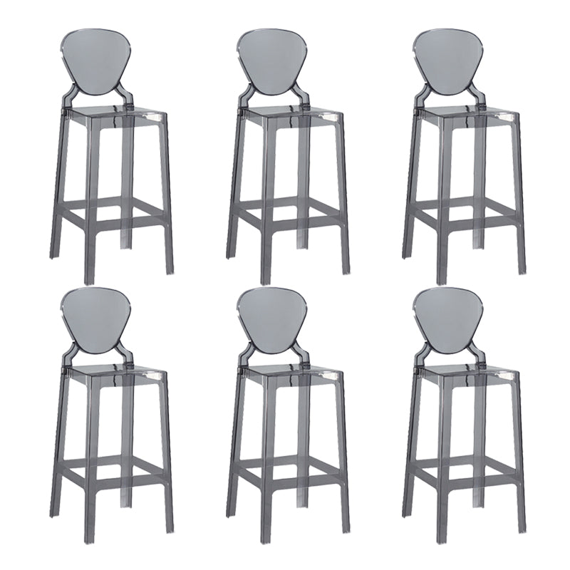 Taburete de bar plástico sin brazos del respaldo industrial del taburete con 4 patas