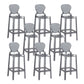 Taburete de bar plástico sin brazos del respaldo industrial del taburete con 4 patas