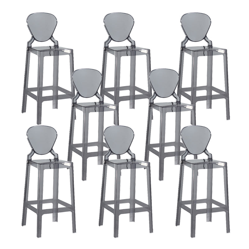 Taburete de bar plástico sin brazos del respaldo industrial del taburete con 4 patas
