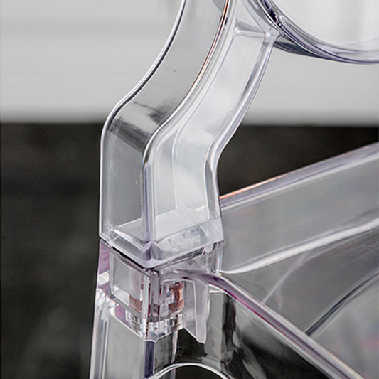 Dossier industriel tabouret de comptoir sans bras en plastique avec 4 jambes