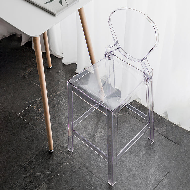 Taburete de bar plástico sin brazos del respaldo industrial del taburete con 4 patas