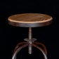 Modern Armless Counter Stool Metal Bar Stool with Wooden Seat