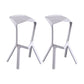 Industrial Armless Counter Stool Plastic Cafe Bar Stool with 4 Legs White 2 Piece Set Clearhalo 'Bar Furniture' 'Bar Stools' 'bar_stools' 'furn' 'furn_bar_stools' 'Furniture' 'Kitchen & Dining Furniture' 6221006
