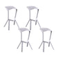 Industrial Armless Counter Stool Plastic Cafe Bar Stool with 4 Legs White 4 Piece Set Clearhalo 'Bar Furniture' 'Bar Stools' 'bar_stools' 'furn' 'furn_bar_stools' 'Furniture' 'Kitchen & Dining Furniture' 6221008