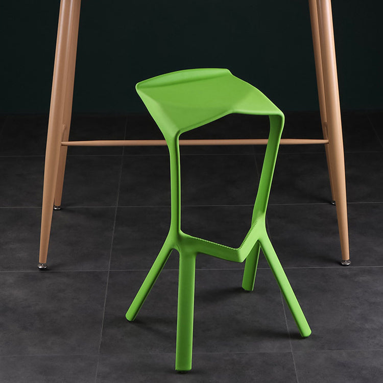 Industrial Armless Counter Stool Plastic Cafe Bar Stool with 4 Legs Clearhalo 'Bar Furniture' 'Bar Stools' 'bar_stools' 'furn' 'furn_bar_stools' 'Furniture' 'Kitchen & Dining Furniture' 6221017