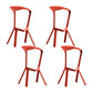 Industrial Armless Counter Stool Plastic Cafe Bar Stool with 4 Legs Orange 4 Piece Set Clearhalo 'Bar Furniture' 'Bar Stools' 'bar_stools' 'furn' 'furn_bar_stools' 'Furniture' 'Kitchen & Dining Furniture' 6221031