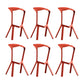 Industrial Armless Counter Stool Plastic Cafe Bar Stool with 4 Legs Orange 6 Piece Set Clearhalo 'Bar Furniture' 'Bar Stools' 'bar_stools' 'furn' 'furn_bar_stools' 'Furniture' 'Kitchen & Dining Furniture' 6221032