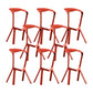 Industrial Armless Counter Stool Plastic Cafe Bar Stool with 4 Legs Orange 8 Piece Set Clearhalo 'Bar Furniture' 'Bar Stools' 'bar_stools' 'furn' 'furn_bar_stools' 'Furniture' 'Kitchen & Dining Furniture' 6221033
