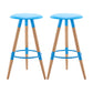 Modern Round Seat Counter Stool Solid Wood Backless Counter-height Stool Blue 2 Piece Set Clearhalo 'Bar Furniture' 'Bar Stools' 'bar_stools' 'furn' 'furn_bar_stools' 'Furniture' 'Kitchen & Dining Furniture' 6221036