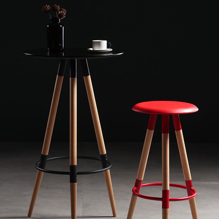 Modern Round Seat Counter Stool Solid Wood Backless Counter-height Stool Clearhalo 'Bar Furniture' 'Bar Stools' 'bar_stools' 'furn' 'furn_bar_stools' 'Furniture' 'Kitchen & Dining Furniture' 6221037