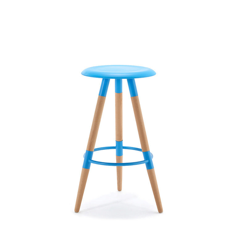 Modern Round Seat Counter Stool Solid Wood Backless Counter-height Stool Clearhalo 'Bar Furniture' 'Bar Stools' 'bar_stools' 'furn' 'furn_bar_stools' 'Furniture' 'Kitchen & Dining Furniture' 6221043