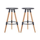 Modern Round Seat Counter Stool Solid Wood Backless Counter-height Stool Black 2 Piece Set Clearhalo 'Bar Furniture' 'Bar Stools' 'bar_stools' 'furn' 'furn_bar_stools' 'Furniture' 'Kitchen & Dining Furniture' 6221046