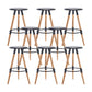 Modern Round Seat Counter Stool Solid Wood Backless Counter-height Stool Black 8 Piece Set Clearhalo 'Bar Furniture' 'Bar Stools' 'bar_stools' 'furn' 'furn_bar_stools' 'Furniture' 'Kitchen & Dining Furniture' 6221051
