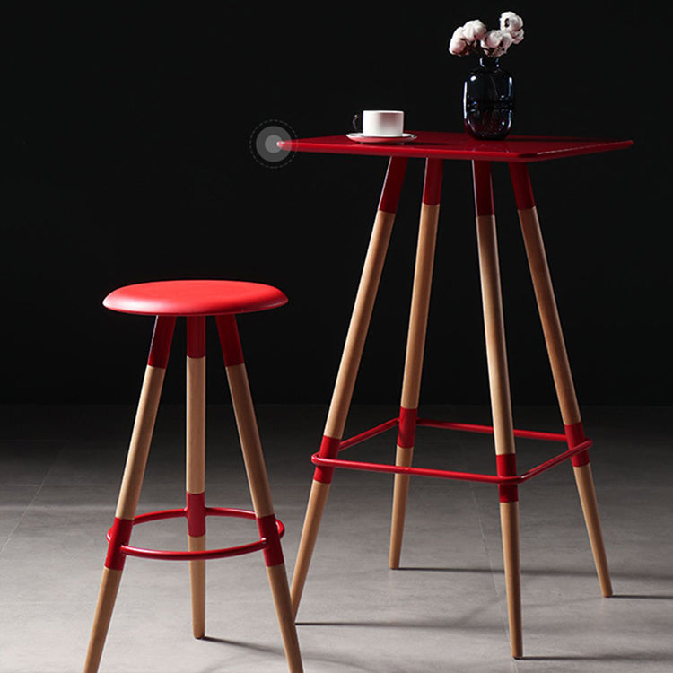 Modern Round Seat Counter Stool Solid Wood Backless Counter-height Stool Clearhalo 'Bar Furniture' 'Bar Stools' 'bar_stools' 'furn' 'furn_bar_stools' 'Furniture' 'Kitchen & Dining Furniture' 6221052